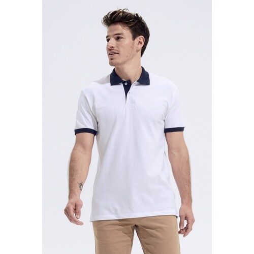 SOL´S Polo Prince (Black, Light Grey (Solid), XS)