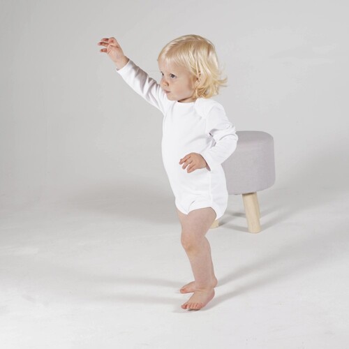 Larkwood Long Sleeved Baby Bodysuit (White, 0/3 Monate)