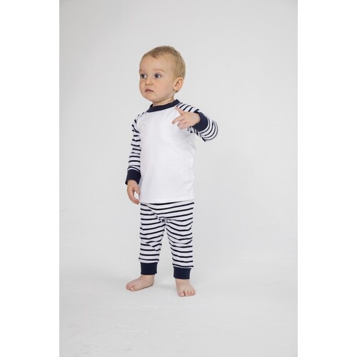 Larkwood Striped Pyjamas (Navy Stripe, White, 0/6 Monate)
