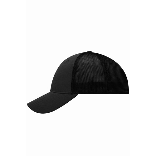 6 panel elastic fit mesh cap