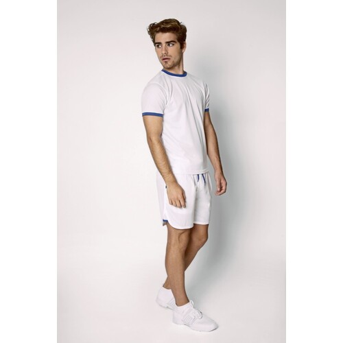 Nath Short Sleeve Sport T-Shirt Action (White, Royal Fluor, XL)