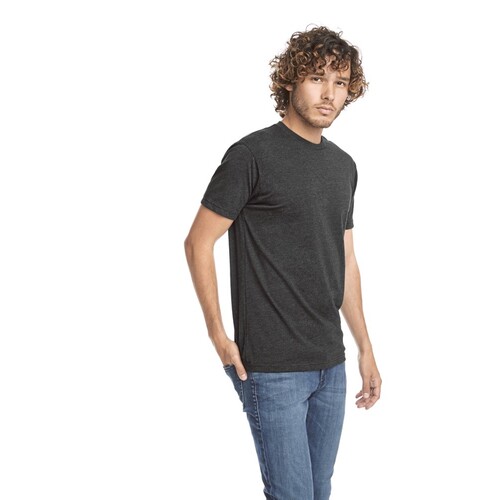 Next Level Apparel Men's Tri-Blend T-Shirt (Black, S)