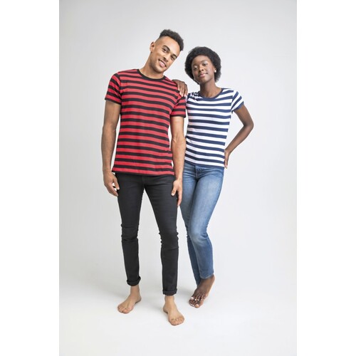 Mantis Women´s Stripy T (Black, Red, M)