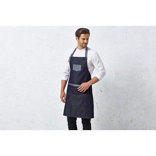 Domain Contrast Denim Bib Apron