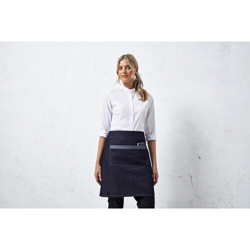 Domain Contrast Denim Waist Apron