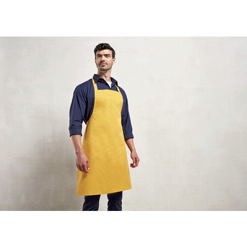 Premier Workwear Colours Collection Bib Apron (Yellow (ca. Pantone Yellow C), 72 x 86 cm)