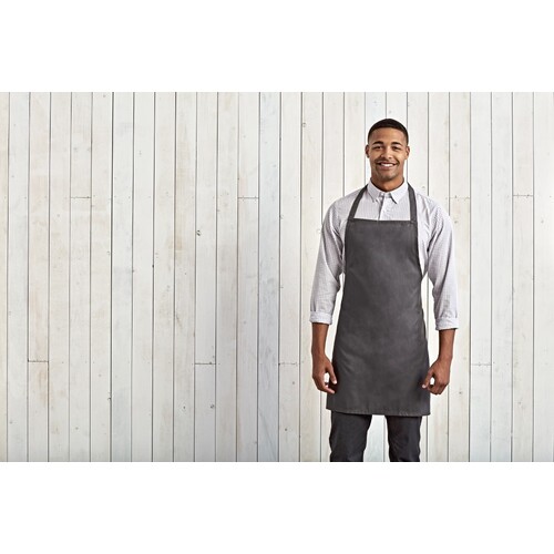 Premier Workwear Essential Bib Apron (Dark Grey (ca. Pantone 425C), 67 x 78 cm)