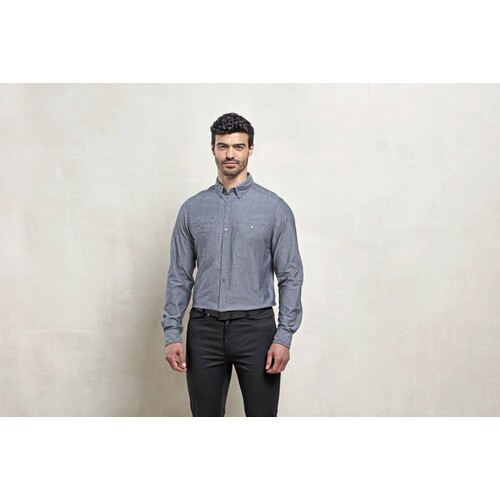 Men's Organic Chambray Fairtrade Long Sleeve Shirt