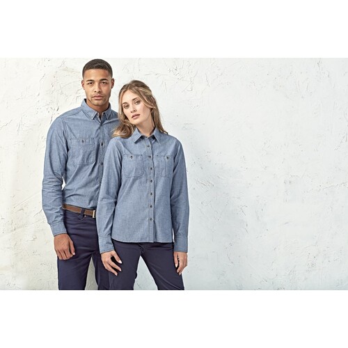 Men's Organic Chambray Fairtrade Long Sleeve Shirt