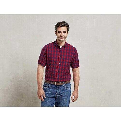 Men`s Mulligan Check Cotton Long Sleeve Shirt