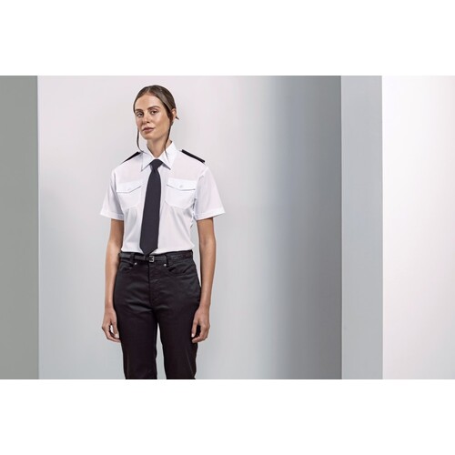 Chemise pilote pour femme à manches courtes