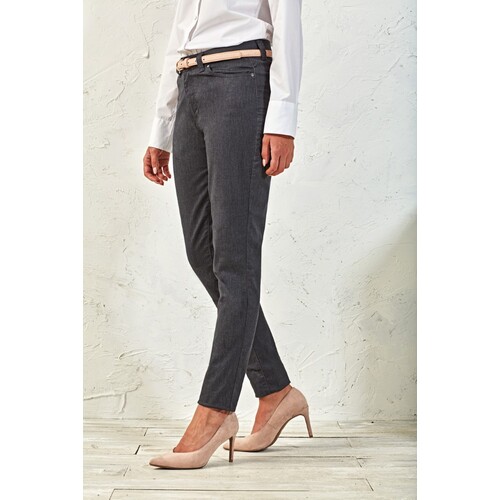 Premier Workwear Women´s Performance Chino Jeans (Black (ca. Pantone Black C), 36 (8)/31)