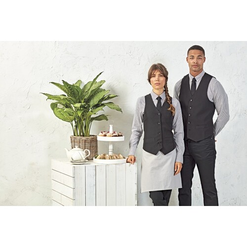 Premier Workwear Men´s Lined Polyester Waistcoat (Black (ca. Pantone Black C), XS)