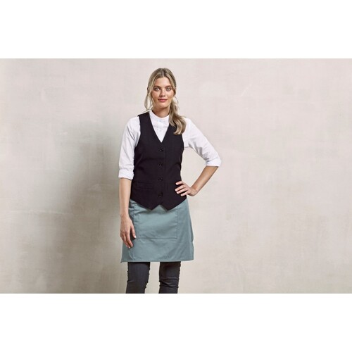 Premier Workwear Women´s Lined Polyester Waistcoat (Black (ca. Pantone Black C), XXL)