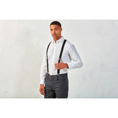 Premier Workwear Clip On Trousers Braces/Suspenders (Black (ca. Pantone Black C), One Size)