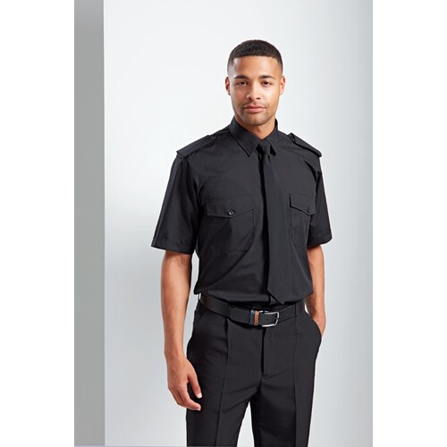 Premier Workwear Clip-on Tie (Black (ca. Pantone Black C), One Size)