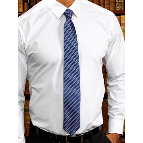 Premier Workwear Double Stripe Tie (Black (ca. Pantone Black C), Dark Grey, One Size)
