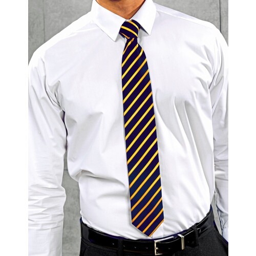Premier Workwear Sports Stripe Tie (Black (ca. Pantone Black C), Gold, One Size)