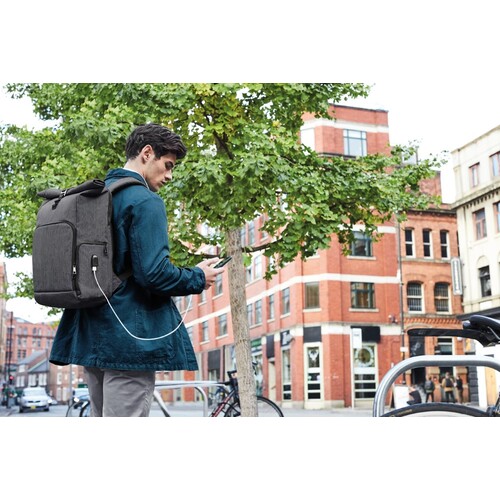 Q-Tech Charge Roll-Top Backpack