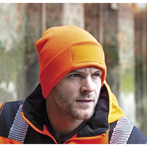 Result Winter Essentials Double Knit Thinsulate™ Printers Beanie (Fluorescent Yellow, One Size)