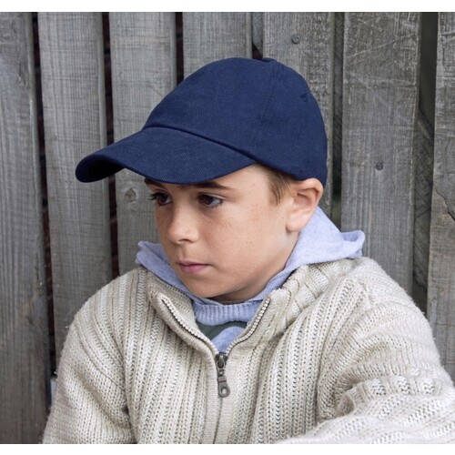 Result Headwear Junior Heavy Brushed Cotton Cap (Black, One Size)