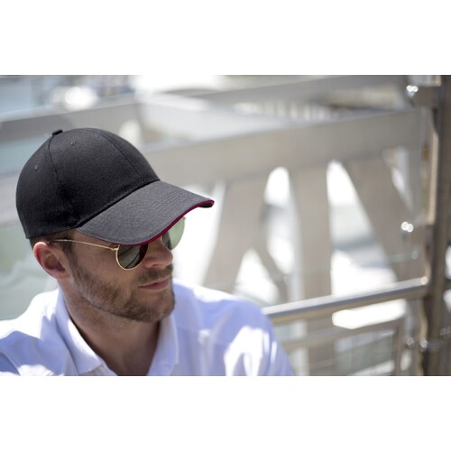 Memphis Brushed Cotton Low Profile Sandwich Peak Cap