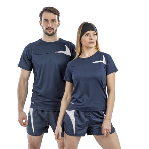 SPIRO Women´s Dash Training Shirt (Aqua, Grey, XS (34))