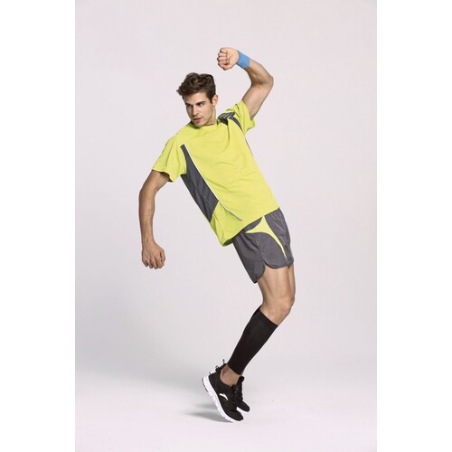 SPIRO Micro Lite Running Shorts (Grey, Lime, XL)