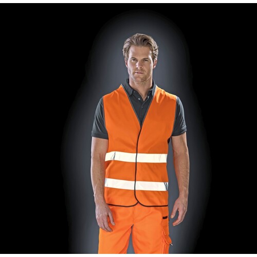 Result Safe-Guard High Vis Safety Vest (Fluorescent Orange, S/M)
