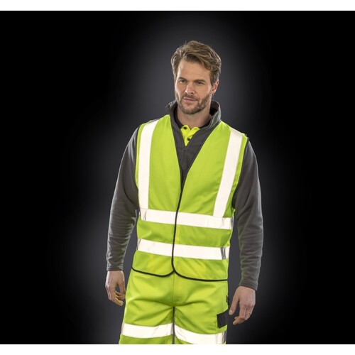Result Safe-Guard High Vis Motorway Vest (Fluorescent Yellow, XXL/3XL)