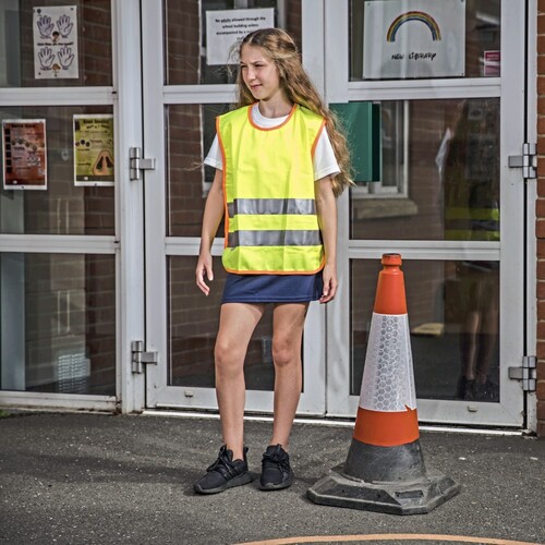 Result Safe-Guard Junior High Vis Tabard Using 3M™ (Fluorescent Yellow, S/M)