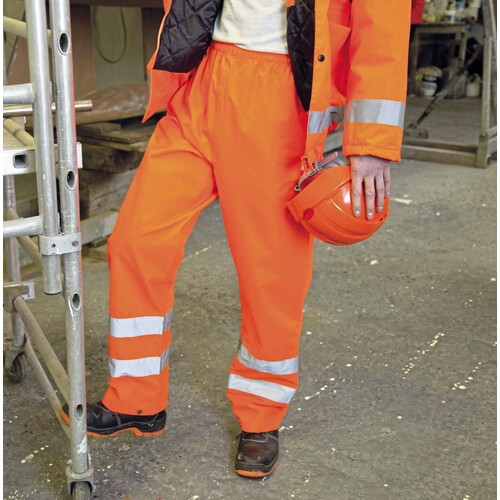 Result Safe-Guard Safety High Vis Trouser (Fluorescent Orange, S/M)