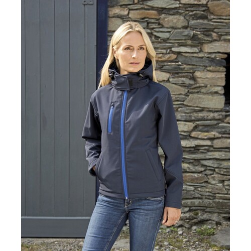 Result Core Women´s TX Performance Hooded Soft Shell Jacket (Black, Grey, XS)
