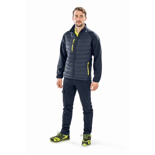 Result Genuine Recycled Recycled Compass Padded Softshell (Navy, Grey, XL)