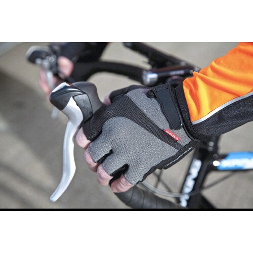 SPIRO Unisex Bikewear Short Gloves (Grey, Black, S)