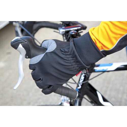 SPIRO Unisex Bikewear Long Gloves (Black, Grey, XS)