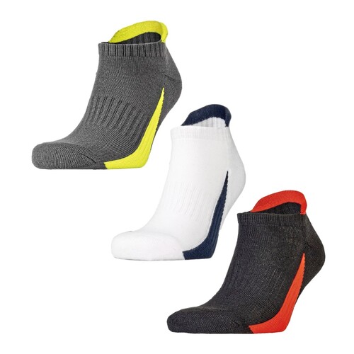 SPIRO Sneaker Sports Socks (3 Pair Pack) (White, Navy, S/M)