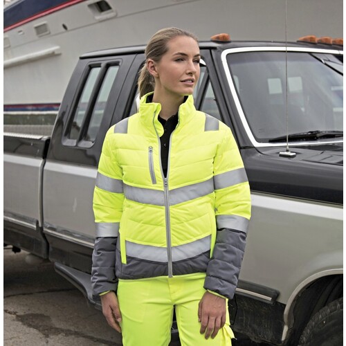 Chaqueta de seguridad acolchada suave para mujer