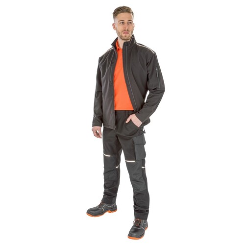 Result WORK-GUARD Slim Fit Soft Shell Work Trouser (Black, XS)