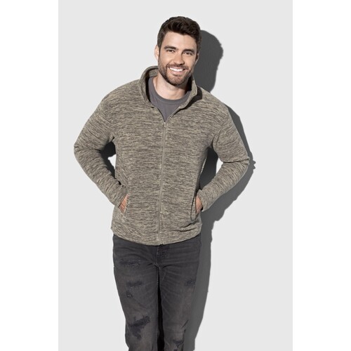 Melange fleece jacket