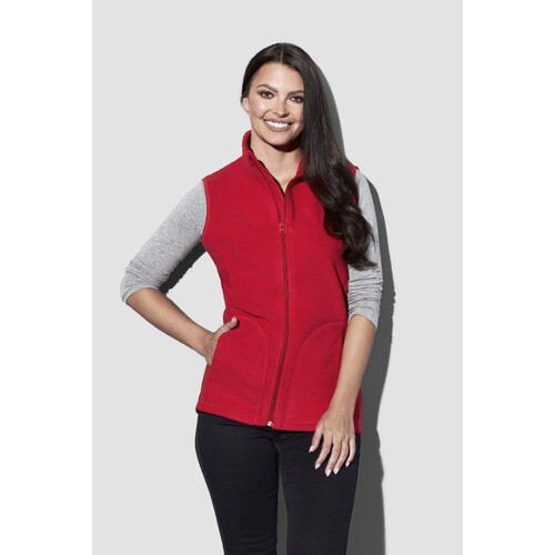 Stedman® Fleece Vest Women (Scarlet Red, XL)