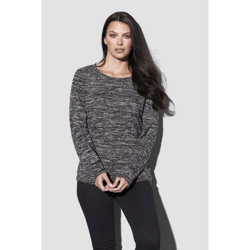 Stedman® Knit Long Sleeve Sweater Women (Dark Grey Melange, S)