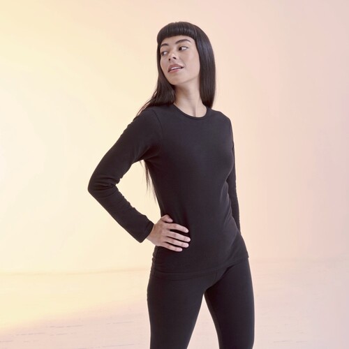 SF Women Women´s Feel Good Long Sleeved Stretch T (Black, XS)