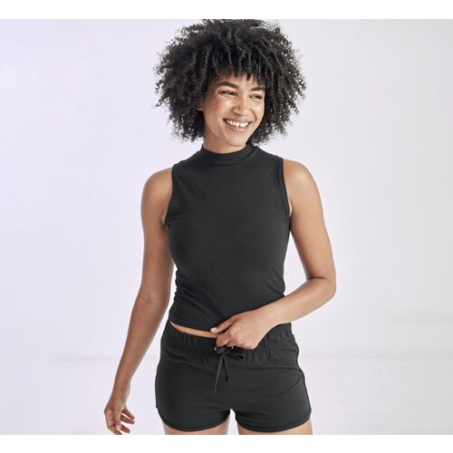 SF Women Women´s High Neck Crop Vest (Black, XS)