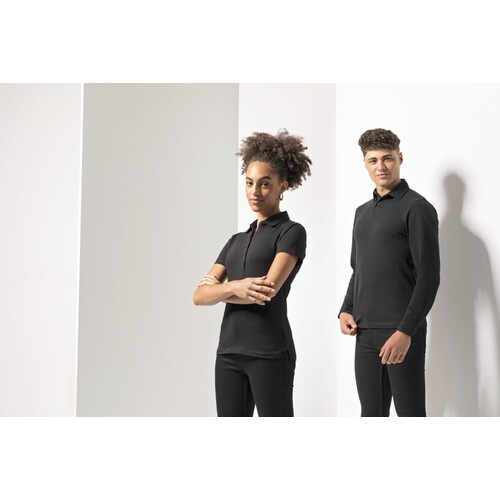SF Women Women´s Short Sleeved Stretch Polo (Black, S)