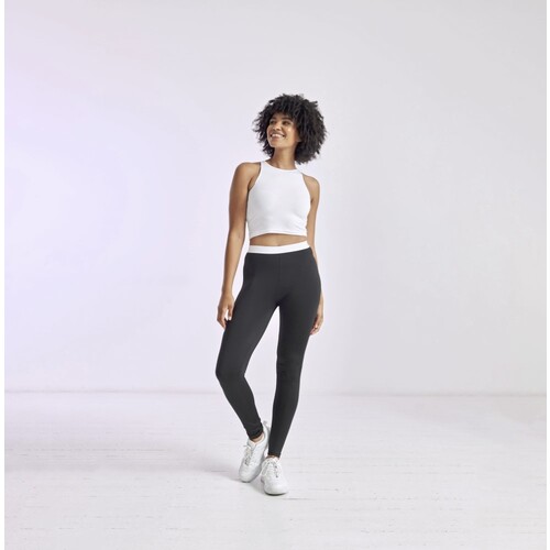 SF Women Women´s Fashion Leggings (Black, White, XS)