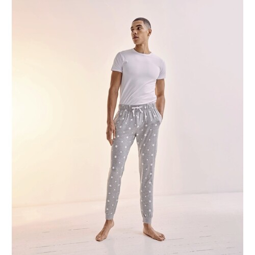 SF Men Unisex Cuffed Lounge Pants (Navy, White Stars, S)