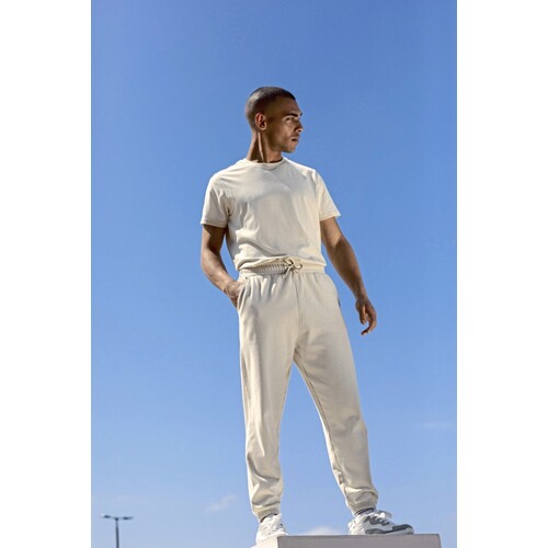 Pantalones de chándal con puños SF Men Unisex Sustainable Fashion (Khaki, S)