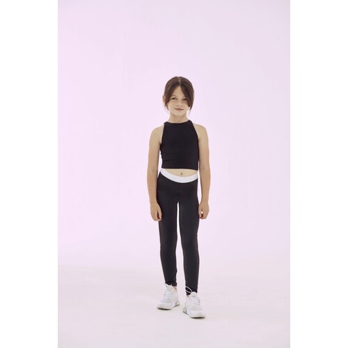 SF Minni Kids' Cropped Top (Black, 7-8 Jahre)