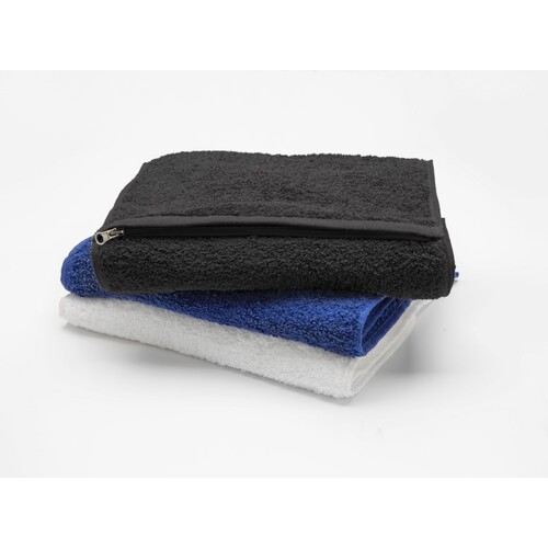 Towel City Pocket Gym Towel (Black, 30 x 100 cm)